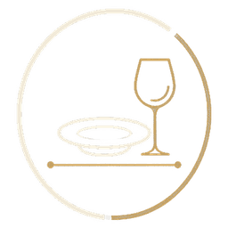 Tuesday Dinner Club mark — plate and wine glass